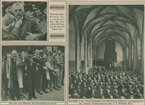 870622 Collage van 3 foto's betreffende de viering van het 58e lustrum van de Utrechtse Universiteit.